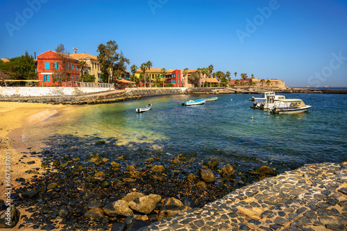 Cuadro en lienzo Historic city on the Goree island near Dakar, Senegal, Africa