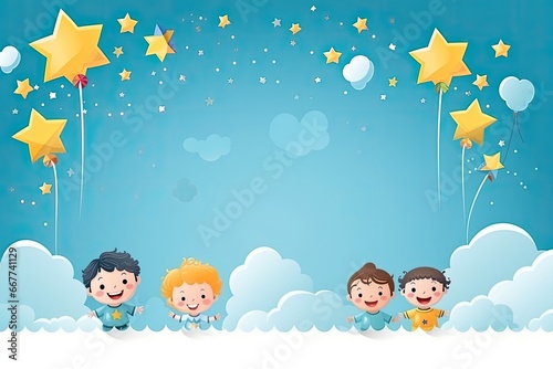 Universal Children's Day banner with copy space