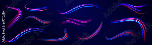 Abstract light lines of movement and speed in neon color. Speed dynamic background with rectangular shapes in motion forming texture, sport background.	