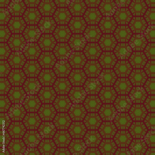 Christmas Red and Green Floral Octagon Pattern Christmas Honeycomb Pattern Christmas Floral Wallpaper Red and Green Floral Background Green Floral Octagon Red Octagon Pattern