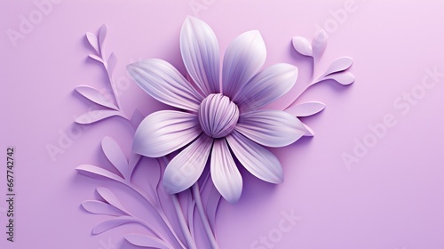 purple flower illustration generative ai