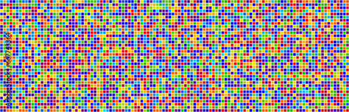 Abstract seamless mosaic pixel art pattern. Vivid rainbow colors background. Vector illustration. Floor or wall tile