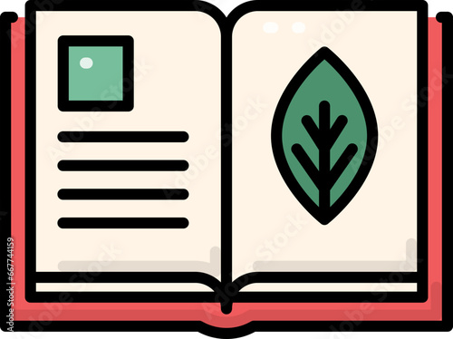 Botanical book icon