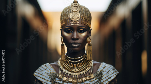 Portrait of an african queen photo