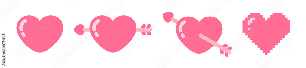 vector heart symbol in several shapes vector heart symbol in several shapes
