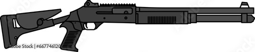 Benelli M4. M1014.firearm vector. gun , soldier, shoot