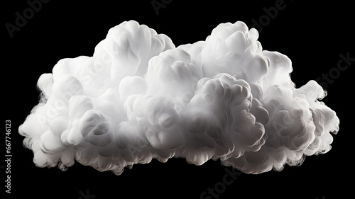 White clouds isolated on black background clound photo