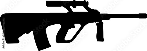 Steyr AUG.firearm vector. gun , soldier, shoot