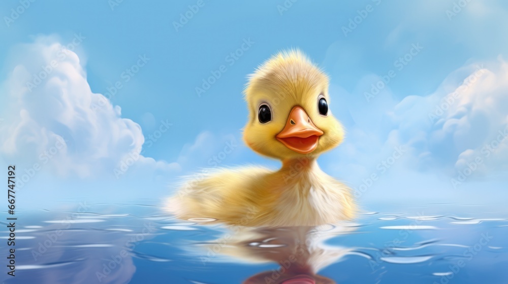 illustration of a beautiful duckling generative ai illustration of a beautiful duckling generative ai