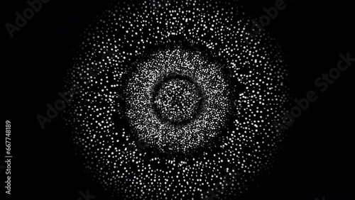 Abstract Background Black And White Bubbling Circles 15