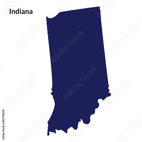 Map of Indiana. Indiana map. USA map