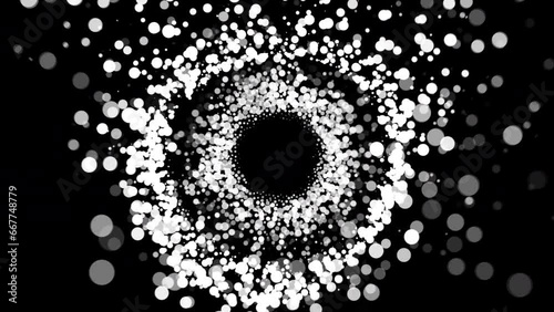 Abstract Background Black And White Bubbling Circles 14