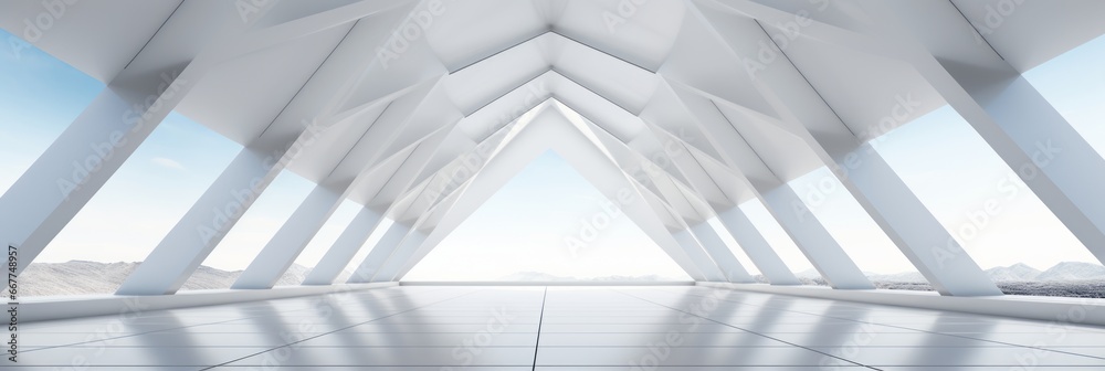 white architectural design,Empty Long Light Corridor. Modern white background. Futuristic Sci-Fi Triangle Tunnel white architectural design,Empty Long Light Corridor. Modern white background. Futuristic Sci-Fi Triangle Tunnel