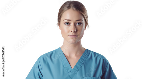 Portrait of a young Caucasian female nurse