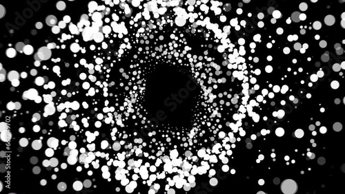 Abstract Background Black And White Bubbling Circles 12 