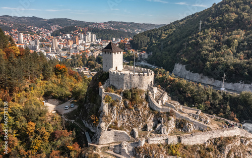 Old Town Fortress of Uzice. Aerial view photo