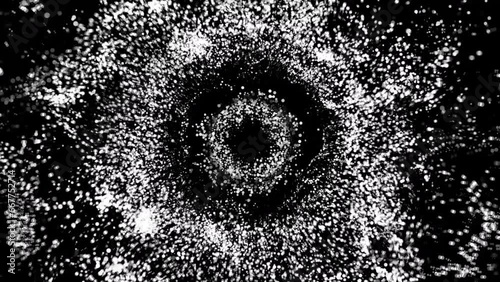 Abstract Background Black And White Bubbling Circles 8