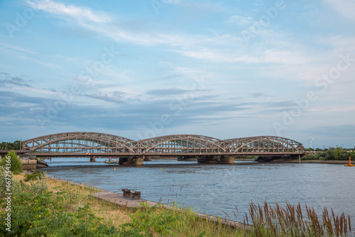 Freihafenelbbrücke an der Norderelbe in Hamburg photo