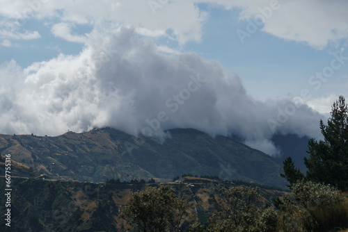 Clouds over the beautiful mountains 