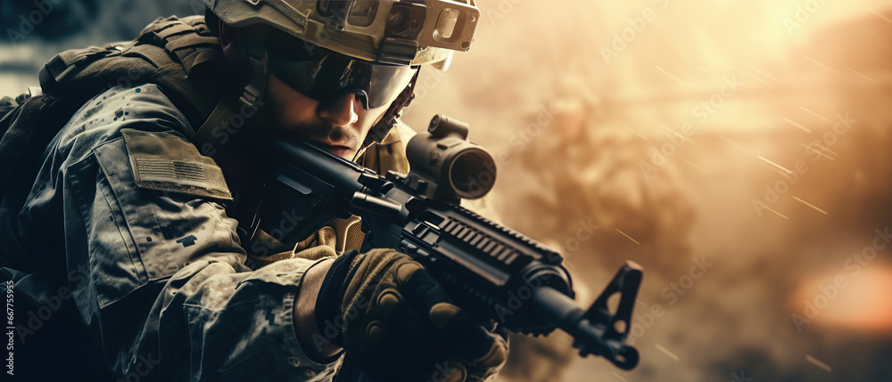 War background - Army soldier fighting with guns and defending his country. War background - Army soldier fighting with guns and defending his country.