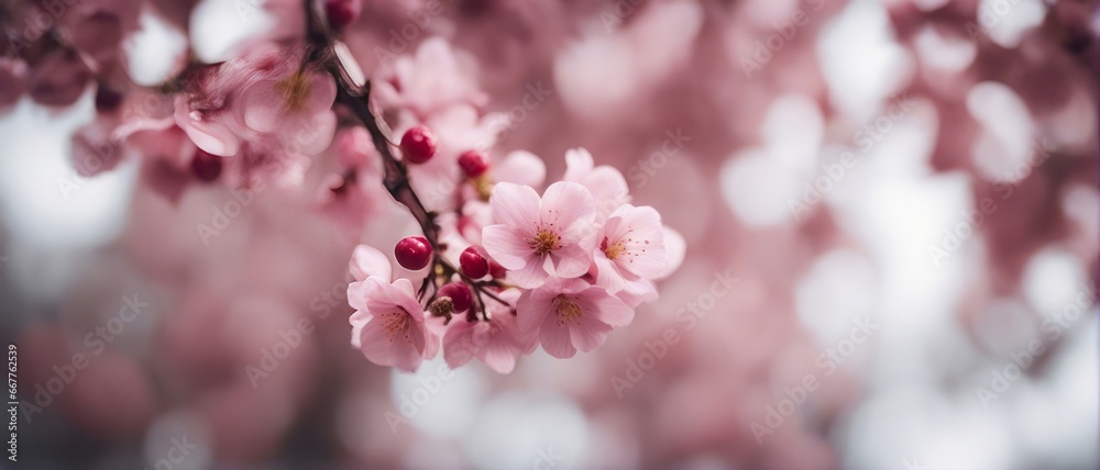 Naklejka premium beautiful blossom japanese background