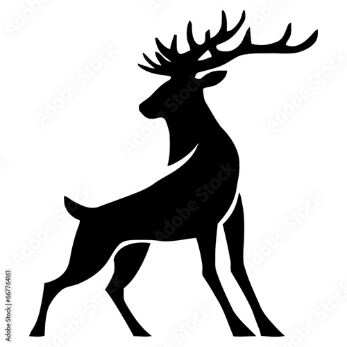 Deer icon logo template   silhouette deer 