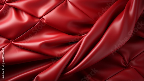 A luxurious maroon silk fabric drapes in elegant folds, creating a fluid and wild energy reminiscent of rich leather and decadent satin