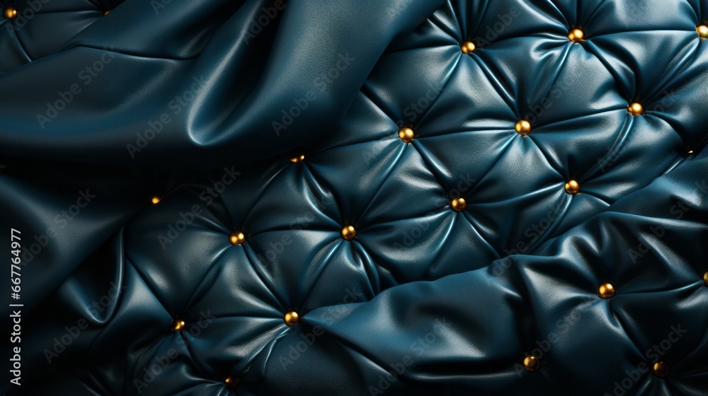 Obraz premium Immerse yourself in a sea of tranquil blue, as the supple leather beckons you to sink into a world of luxury and comfort