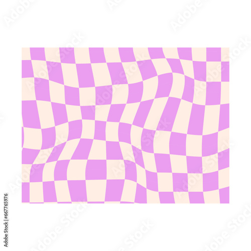 Retro Distorted Checkered