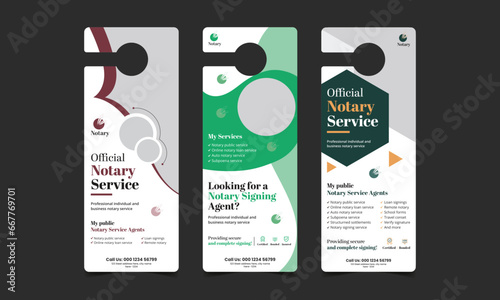 notary service door hanger layout template 