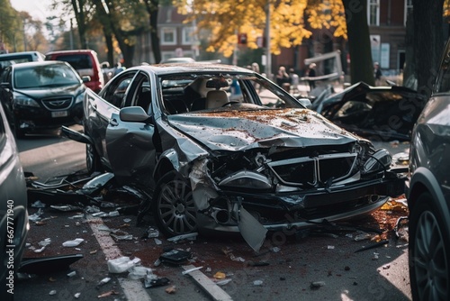 car crash, coverage. Generative AI © Daniel
