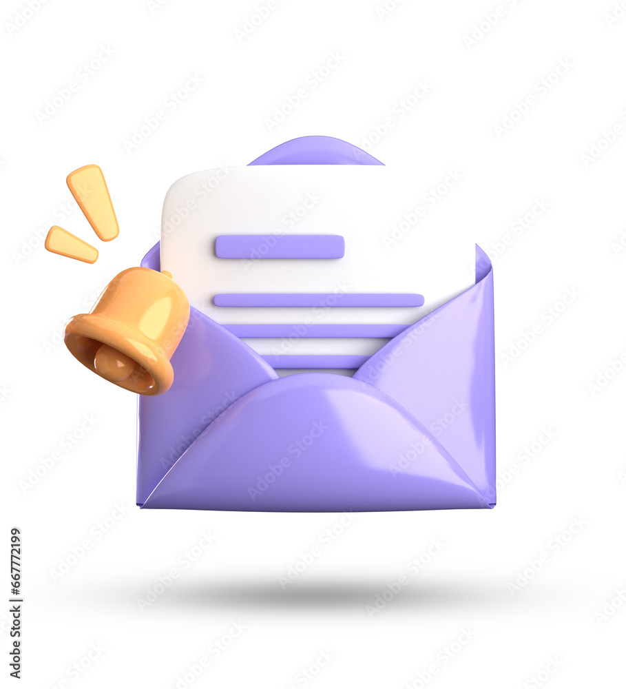 3d rendering of Envelope, 3D pastel icon set. 3d rendering of Envelope, 3D pastel icon set.