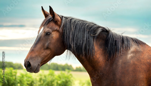 Horse Portrait in the Countryside © Aydan