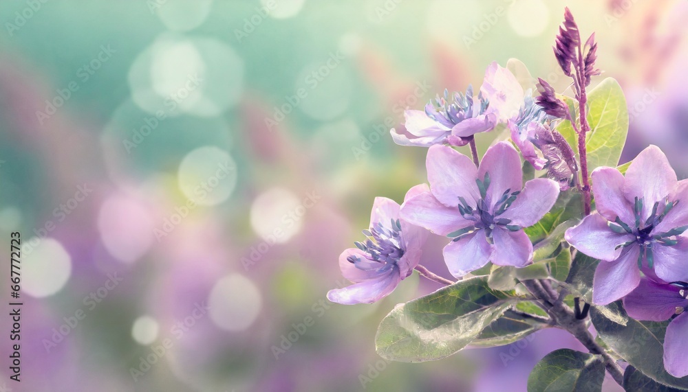 Lavender flowers in the garden in pastel colors