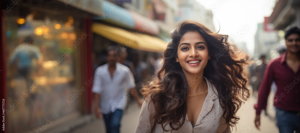Indian woman smiling happy face portrait Indian woman smiling happy face portrait