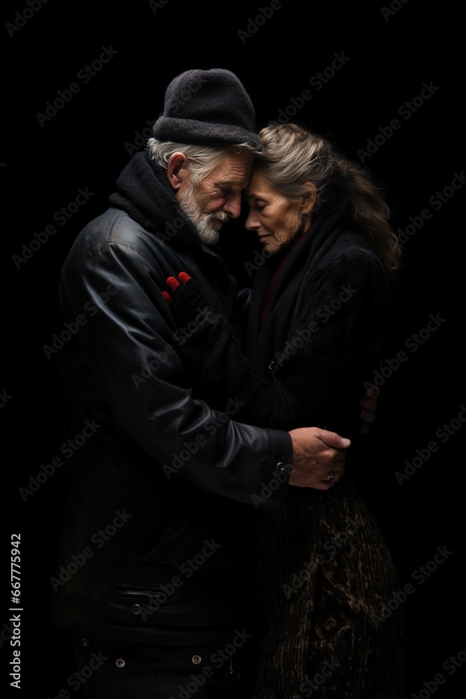 The tender embrace of love from older people.
