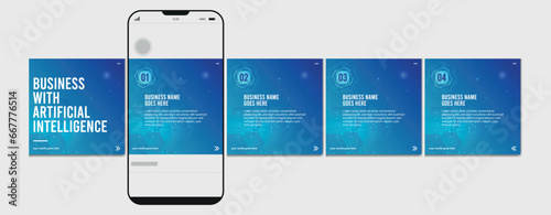 Set of Linkedin Carousel Post, editable social media Instagram carousel post, modern and creative business carousel post template, eps 10.