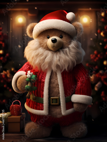 Christmas Bear Tadi Bear Background Wallpaper Poster PPT photo