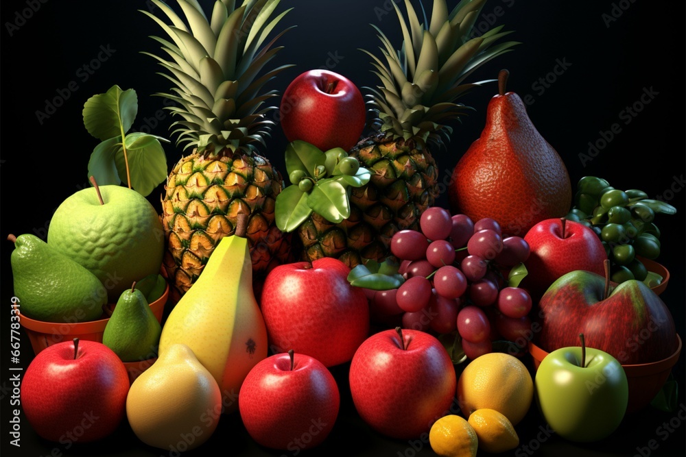 An array of fruits, each unique in type and delectability