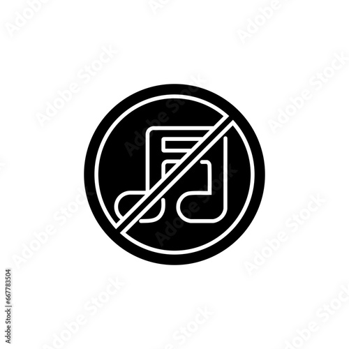 No music sign icon	