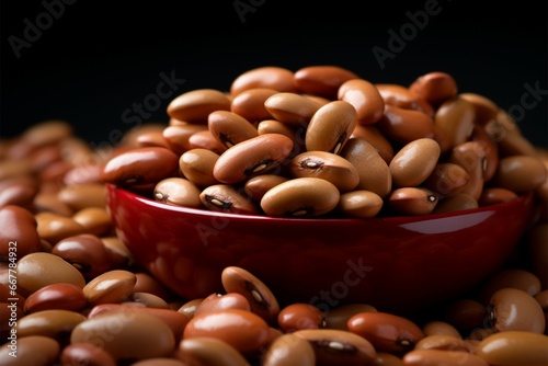 Clean and understated background accentuating the simple beauty of beans photo