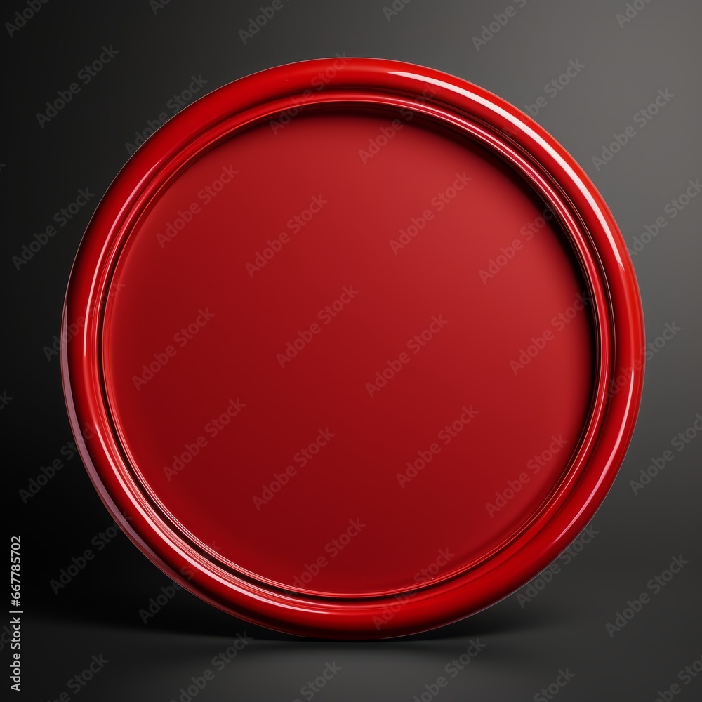 Red Glossy Surface Minimalistic Round Picture Frame. Minimalistic Ring with Realistic Texture. Square Digital Illustration. Ai Generated Empty Circle on Black Background. Red Glossy Surface Minimalistic Round Picture Frame. Minimalistic Ring with Realistic Texture. Square Digital Illustration. Ai Generated Empty Circle on Black Background.