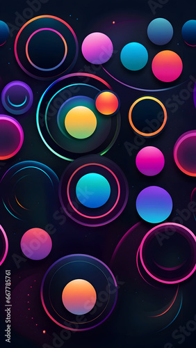 abstract background with glowing circles, abstract vector, abstract background ai generated photo