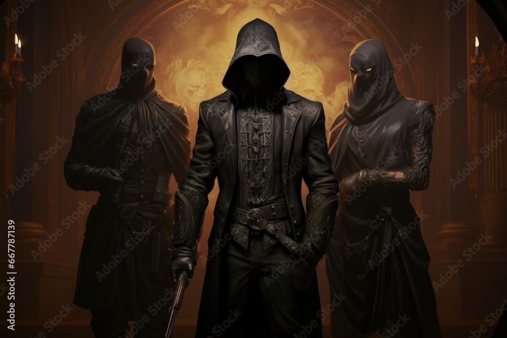 Shadowy assassins, trained in the art of stealth and infiltration - Generative AI