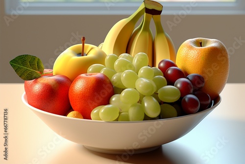 Isolated fruit in a bowl  perfect for versatile design use