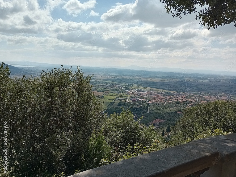 Naklejka premium Krajobraz Toskania Cortona