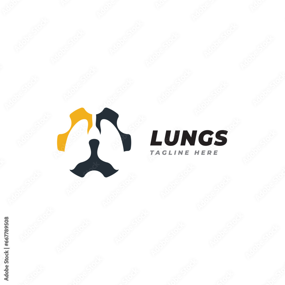 Simple Lungs logo template vector, Health Lungs Template, Logo symbol icon