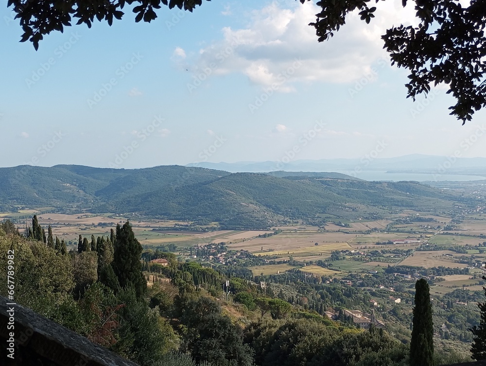 Naklejka premium Krajobraz Toskania Cortona