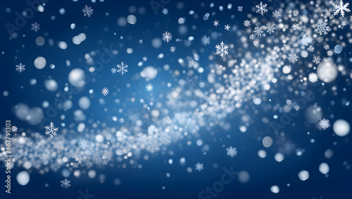 christmas background with snowflakes, ai generated © CreativeVirginia