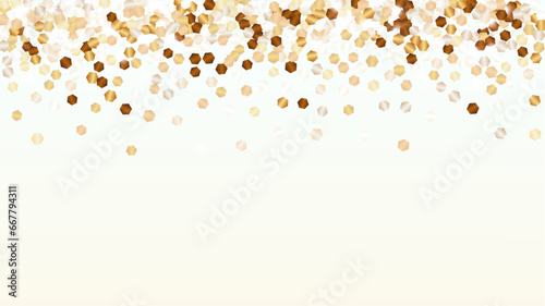Miracle Background with Confetti of Glitter Particles. Sparkle Lights Texture. Anniversary pattern. Light Spots. Star Dust. Explosion of Confetti. Design for Template.